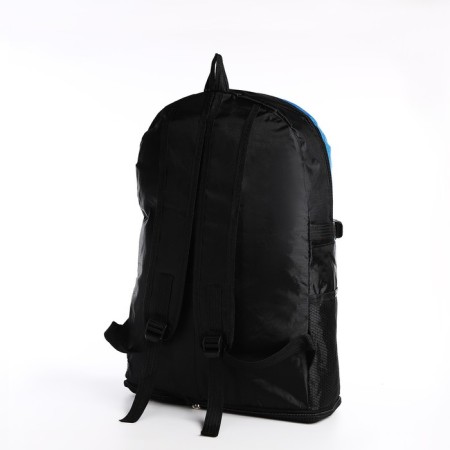 A backpack on a zipper with an increase, 55l, 5 external pockets, blue color-1