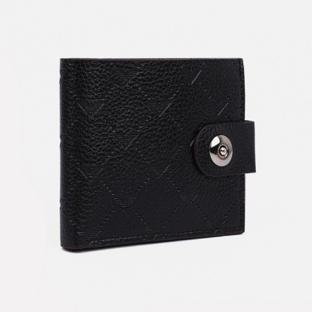 Male purse for magnet, department for bills, for maps, dark brown color