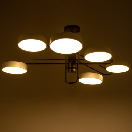 Chandelier 625356/6 LED 78W 3 modes 3000-6000k black-white 96x96x33 cm-3