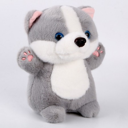 Soft toy "Dog", 24 cm, gray color-3