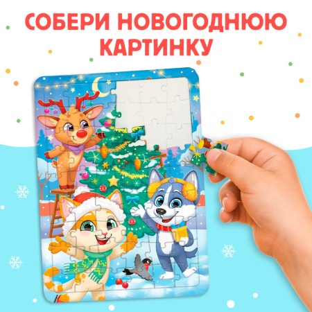 Set "New Year's gift", coloring and puzzle-4