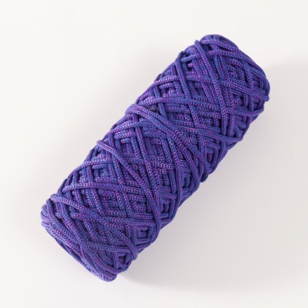 Knitting cord 35% cotton, 65% polypropylene 3 mm 85m/160 ± 10 g (sapphire/purple)-1