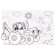 Engraving with a rainbow base, A5 Format "Blue Tractor"