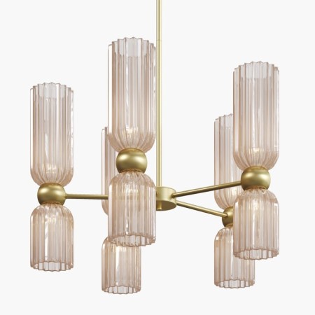 Suspension lamp Maytoni Mod302PL-10CG, E14, 10x40 W, 590x590x850 mm, gold-2