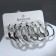 Ring earrings set 6 pairs "Youth" pearls, white color in silver, d = 3