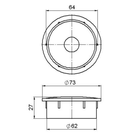 The plug is internal universal, d = 73 mm, black-2
