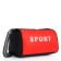Sports bag with lightning, long belt, black/red color