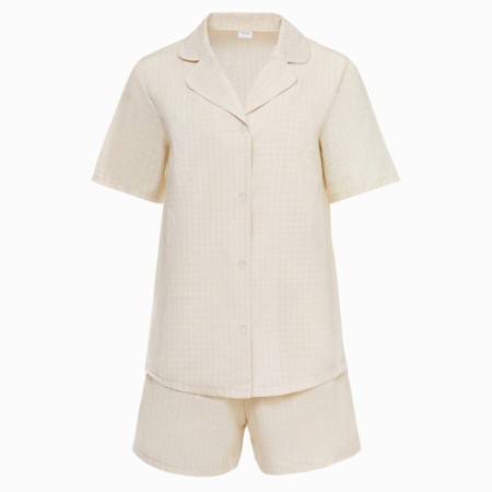Female pajamas (shirt, shorts) minku: Home Collection Beige color, size 52-5