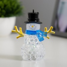 Night Snowman LED 1W RGB 3HLR44 Transparent 8x8x10cm Risalux