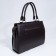 Women's bag El Masta with a zipper, external pocket, long belt, dark brown color