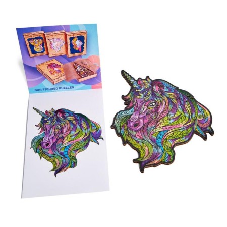 Wooden puzzle "Unicorn: violet wind", 16 × 17 cm-6