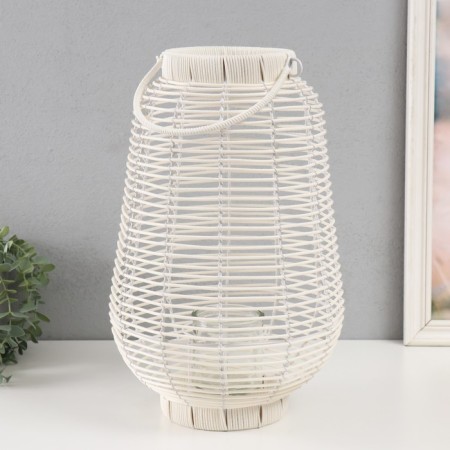 Metal candlestick, PVC "flashlight. Book" White 39x25x25 cm-1