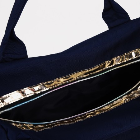 Sports bag with zipper, shoes, long belt, blue color-3