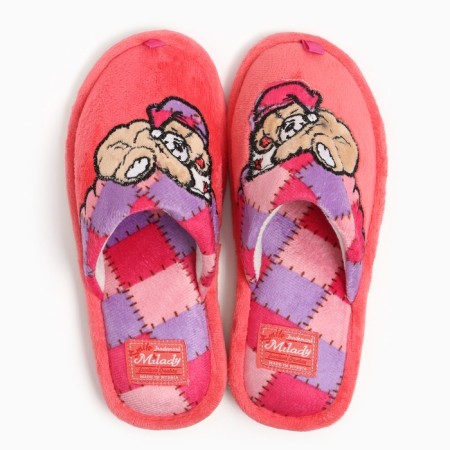 Women's slippers, pink mix, size 37-1