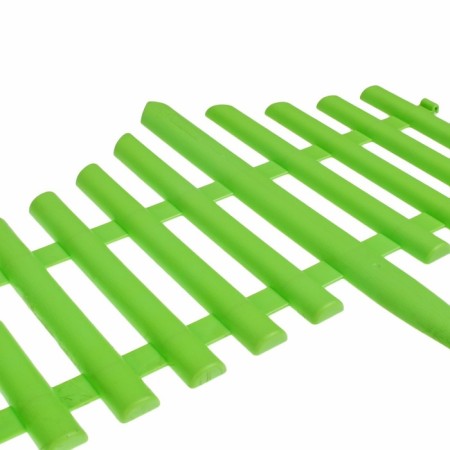 Decorative fence, 30 × 300 cm, 5 sections, plastic, salad, Greengo-9