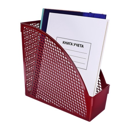Paper tray Vertical Calligrata "Office Class", plastic, burgundy-5