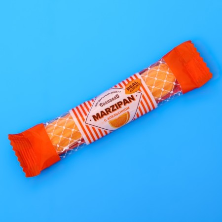Uncommunned marzipan, orange, 40 g