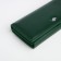 Women's wallet on magnet, green color