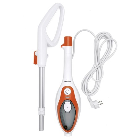 Steam mop Kitfort KT-1004-3, 1500 W, 350 ml, cord 4.8 m, white-orange-6
