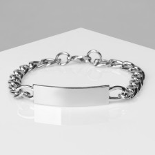 Bracelet men's “buckle” circuit round, silver color, 21 cm