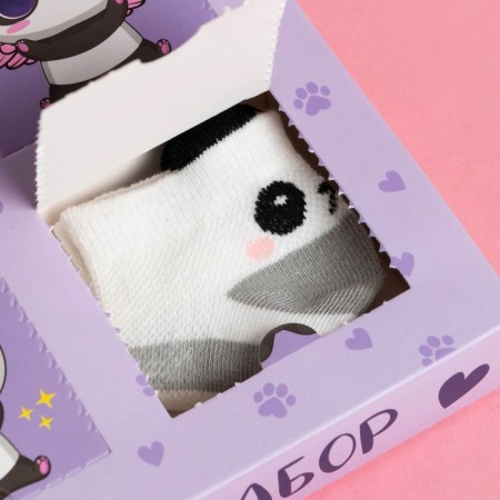 Gift set Advent KAFTAN "Panda": socks (river 16-18) and accessories-1