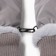 Women's mittens minku, gray color, 25 cm