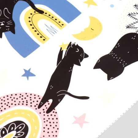 Sticker on the switch color "Black cats and rainbow" 30x30 cm-2