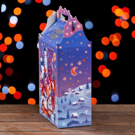 Gift box "Fantasy" in purple 17.8 x 10 x 32.5 cm-3