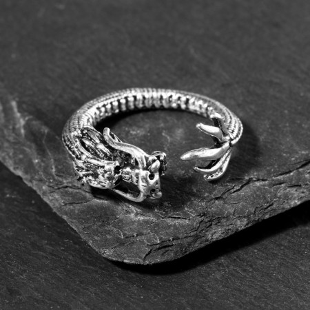 Ring "Right" Dragon, color black silver, dimensionless-1