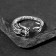 Ring "Right" Dragon, color black silver, dimensionless