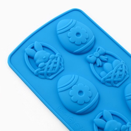 Silicone form for baking on Easter "Easter composition", Blue, 10.6 x 20.7 cm-4