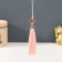 Suspension textiles, plastic "Knot of happiness and infinity" Dust rose 0.7x1x9.5 cm