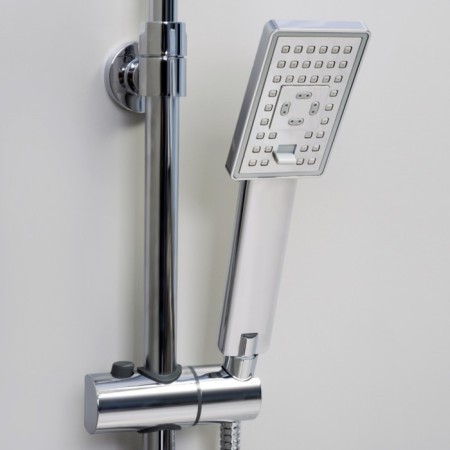 Shower system Wasserkraft A15502, tropical shower, thermostat, hand watering can, chrome-3