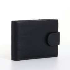 Male purse on the button, black color