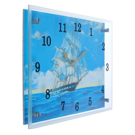Carty clock is wall-mounted, interior "sailboat", silent, 25 x 35 cm-1