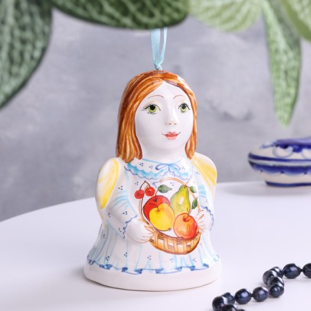 Bell "Angel", 13 cm, Mayolik