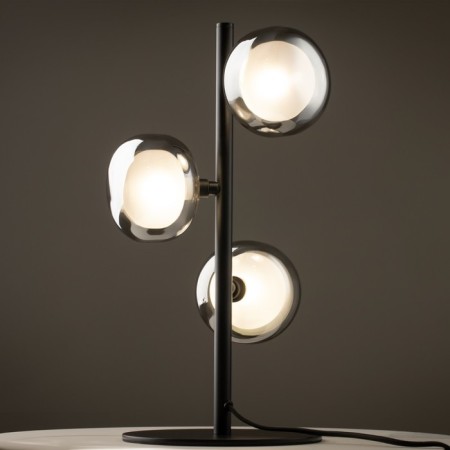 Freya FR5435TL-03B Shimmer, 248x248x461 mm desktop lamp, G9, 3x25W, black color-2