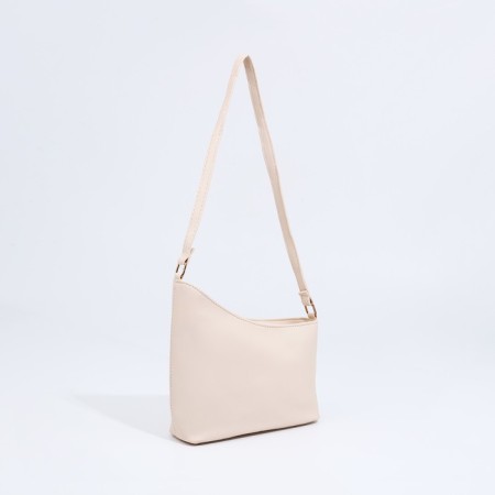 Cross-Bodi Bag on a zipper, beige color