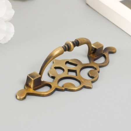 Handle for the casket Metal "patterned" for copper 3.8x9.5 cm-2
