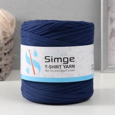 Knitted yarn secondary 90% cotton, 10% p/e, 100m/450 ± 50 g (ultramarin) mix-1