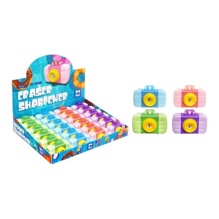 Sharpet with a container, with an eraser, garbage assembly, a camera camera (barcode on a piece)