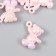 Decor for creativity Plastic "Pension Bear with a loop" Direct pink 3x1.4x3.1 cm