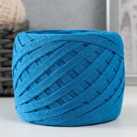 Knitted yarn "Ribbon" 85m/170 ± 5 g (blue)