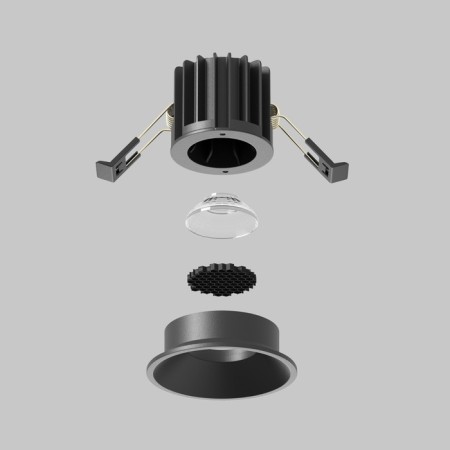 The built-in lamp Technical DL058-7W4K-B, 7W, 6x6x5.3 cm, LED, 470LM, 4000K, black color black-6