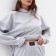 Women's tracksuit (sweatshirt and trousers) mist, size 40-42, color gray