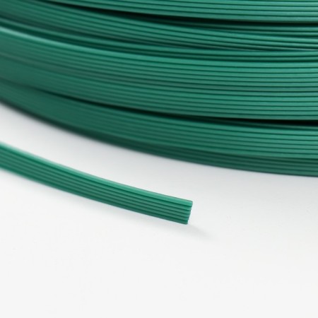 Artificial rattan 6 mm 100 m wave (green metallic)-3