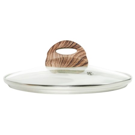 Glass cover Panairo Wood, Soft-Touch pen, with a lid, D = 24 cm-1