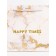 Gift laminated "marble", white, with a bow, 25 x 20 x 12 cm