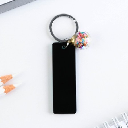 Acrylic key keychain, "Meow" plate, 8 x 2 cm-2