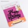 Topper for the cake "Happy Birthday", 12 × 12 cm, black color